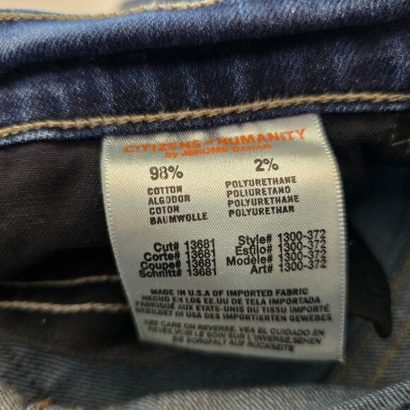 Citizens of Humanity Jeans Women's 26 Blue Avedon Low Rise Skinny Dark Wash - Picture 8 of 16